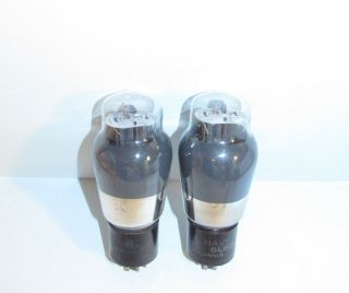 Matched Pair - Sylvania 6l6g Smoked Glass Amplifier Tubes.  Tv - 7 Test @ Nos Specs