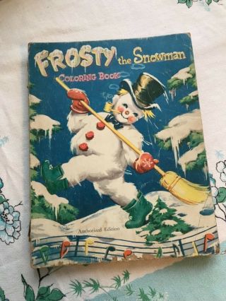 1952 Vintage Frosty Coloring Book - Snowman Christmas Holidays