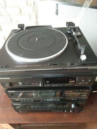 Pioneer Home Stereo System With Cabinet
