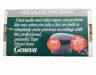 Geneva Pf - 215 Video/audio Tape Eraser W/ Box - 60hz - 2,  800 Gauss Flux Field