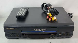 Panasonic Pv - 9450 Blueline Hi - Fi Stereo Vcr Vhs Player W/ Remote And Cables
