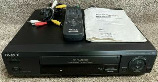 Sony 678hf 4 - Head Hifi Vhs Vcr Recorder W/ Tuner,  Remote - - Great