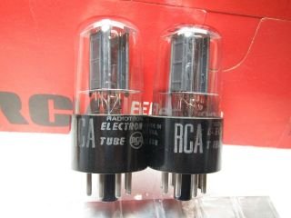 6sn7 Gt Rca Nos Platinum Matched Pair,  Well Balanced In Gm & Ip