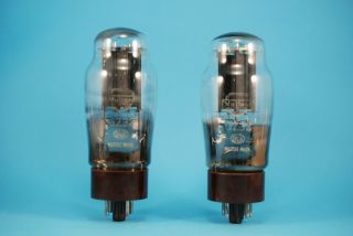 Pair Mullard GZ32 Full - wave Vacuum Rectifier Power Supply Tubes Same Date 2