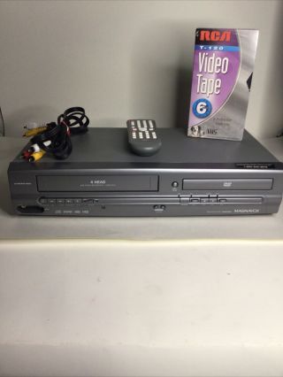 Magnavox Mwd2205 4 Head Vcr/dvd Combo Unit With Remote Great