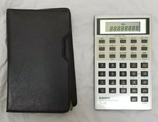 Vintage Casio Fx - 68 Fx68 Credit Card Size Scientific Calculator And Cover