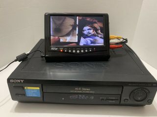 Sony Vcr Slv - 678hf Video Cassette Recorder Vhs Player 4 - Head No Remote