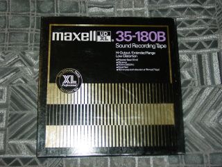 Maxell Udxl 35 - 180b 10.  5 " Metal Reel To Reel 1/4 " Sound Recording Tape 3,  600 