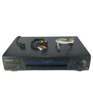 Panasonic Pv - 8661 Vhs Vcr 4head Video Cassette Omnivision Hi - Fi No Remote