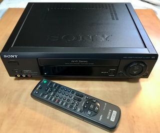 Sony Slv - 685hf Vhs Vcr Player Recorder Hi - Fi Stereo With Remote