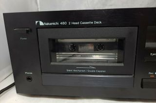 Nakamichi 480 2 Head Cassette Deck For parts/repair 2