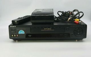 Sony Slv - 779hf Video Cassette Recorder Hi - Fi Stereo Vcr Vhs With Remote,  Bundle