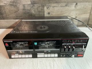 Magnavox Stereo Mx1700bk03 Record Player Am Fm Radio Dual Cassette