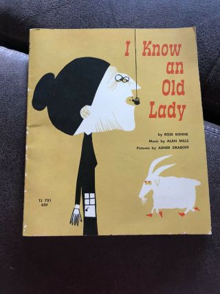 I Know An Old Lady By Rose Bonne & Abner Graboff Vintage 1961 Scholastic Book