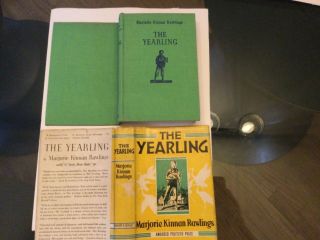 The Yearling By Marjorie Kinnan Rawlings 1938 War Production Dj,  Vg Cond.