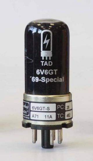Factory Matched Pair Tube Amp Doctor Tad 6v6gt 69 Special - Black Bottle - Nos