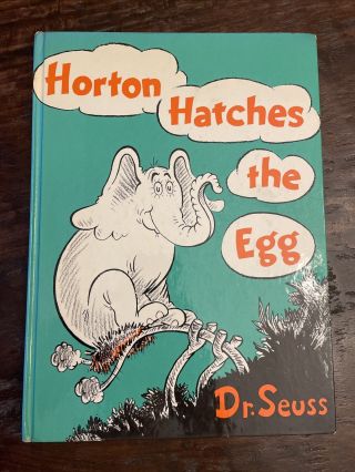 Dr Seuss Horton Hatches The Egg Hard Cover Book 1st Printing 1940 1968 Hc Vgc