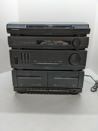 Magnavox As305m Home Stereo System Record Player Cassette Only