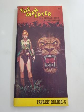 The Man Eater By Edgar Rice Burroughs 1st Ed.  1974