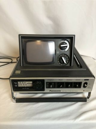Vintage Panasonic Tr - 535 Portable Tv Television Am/fm Radio Uhf/vhf,  Or