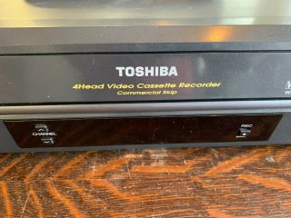 Toshiba 4 Head Video Cassette Recorder VHS W422 W/ Remote 3