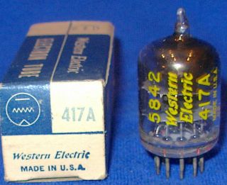 Nos Nib Western Electric 417a Vacuum Tube 1951 Date
