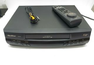 Quasar 4 - Head Vhs Vcr Player Vhq940 Video Cassette Recorder W/ Remote Control