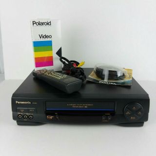 Panasonic Pv - 9451 4 Head Hi - Fi Stereo Vcr Vhs Recorder Player W/ Remote &