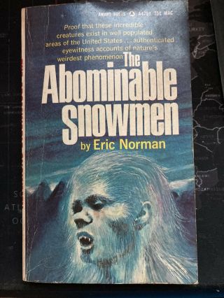 The Abominable Snowmen (1969) Eric Norman - Award Books Vintage Paperback