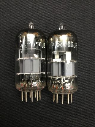 Pair Amperex 6dj8 / Ecc88 D Getter Audio Vacuum Tube Holland 10.  4086 - D