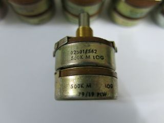 Plessey A500K 500K LOG dual potentiometer (MADE IN ENGLAND) (similar Marantz 7c) 3