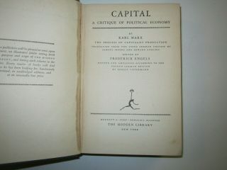 Capital - A Critique Of Political Economy By Karl Marx - The Modern Library