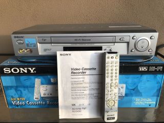 Sony Slv - N700 Vhs Video Cassette Player/recorder Oem Remote Hi - Fi