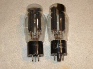 2 X 5u4g Rca Tubes Black Plates D - Getter Strong Pair Read (3 Pair Available)