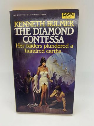 The Diamond Contessa Kenneth Bulmer 1983 Daw 1st Vintage Sci Fi Pb Book