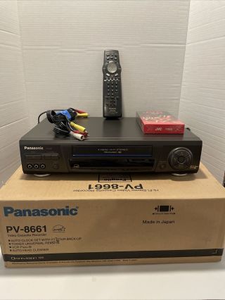 Panasonic Omnivision Pv - 8661 Vhs Player/recorder W/remote,  Blank Tape Av