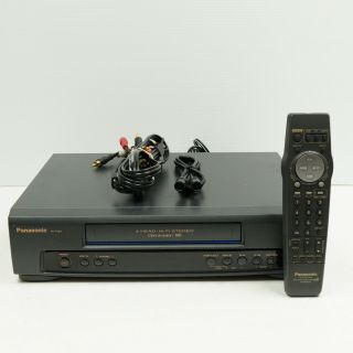 Panasonic Pv - 7450 Vhs Vcr Player Recorder With Remote Cables
