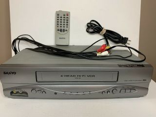 Sanyo Vwm - 950 4 Head Hi - Fi Vhs Player Recorder Vcr With Remote