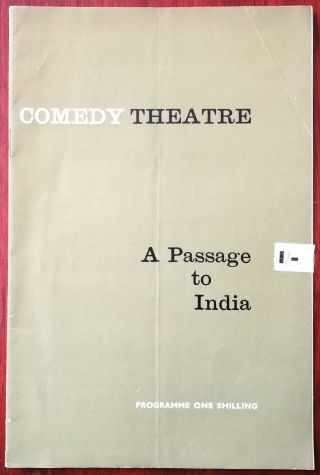 A Passage To India By E.  M.  Forster / Santha Rama Rau,  Comedy Theatre 1960