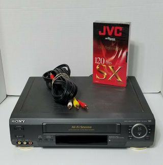 Sony Slv - Ax10 Vhs Video Cassette Recorder Hi - Fi Stereo Vcr Player
