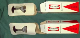 2 Raytheon 12ax7a/ecc83 Vacuum Tubes,  Nos,  Nib,  Matching Date Codes.