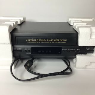 Sharp Vcr Vhs Cassette Player Vc - H960u 4 - Head Hi - Fi With Remote/box