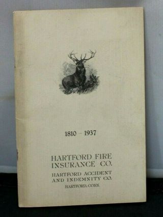 1937 Hartford Fire Insurance Company Hartford Connecticut 127th Annual Statement