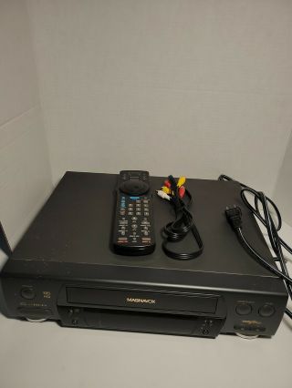 Magnavox Vcr Vr9362 4 Head Hi - Fi Stereo Vhs Player/recorder -