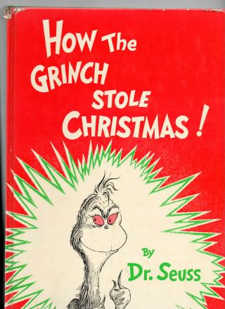 1957 - - " How The Grinch Stole Christmas " Dr.  Seuss - - Illust.  Children Hc Book - - Xlnt