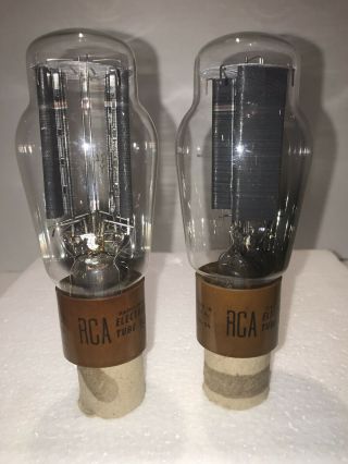 Rca 5r4 Gy Vacuum Tube Pair Black Plate Hanging Filament Nos