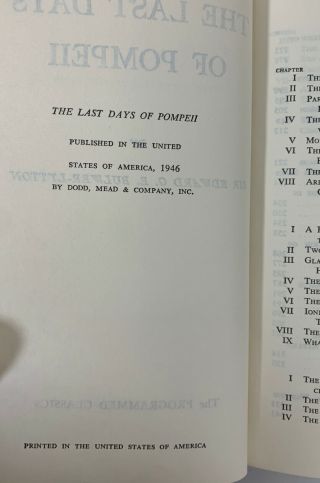 Last Days Of Pompeii Edward Bulwer - lytton The Programmed Classics HC Book 3