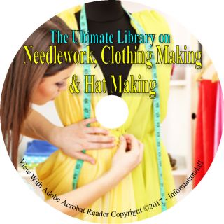 202 Books On Dvd,  Ultimate Library On Needlework,  Clothing & Hat Making