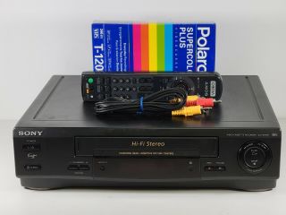 Sony Slv - 679hf Vcr Video Cassette Recorder With Remote See Notes
