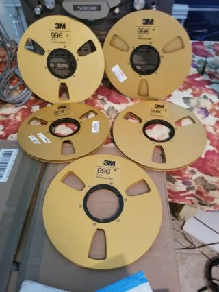 10.  5 1/4 Inch Gold Anodized Take Up Reels $48.  Ea,  Ship.